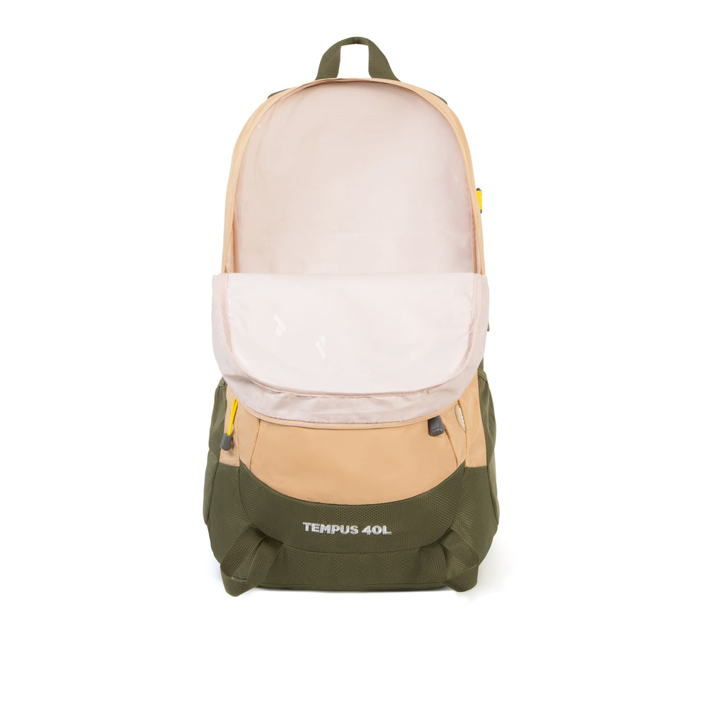 Campera Tempus 40L Beige/Verde
