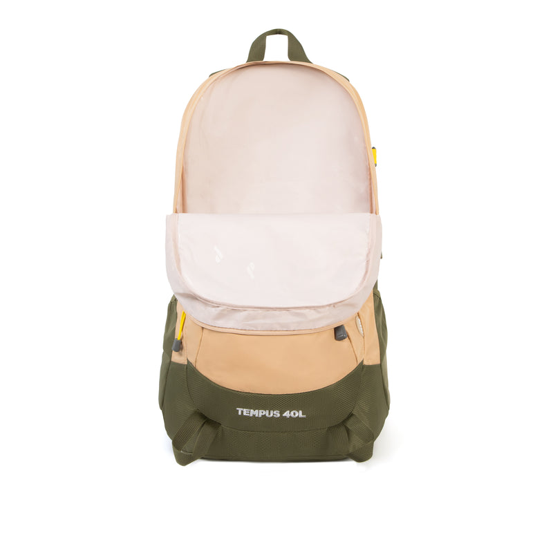 Campera Tempus 40L Beige/Verde