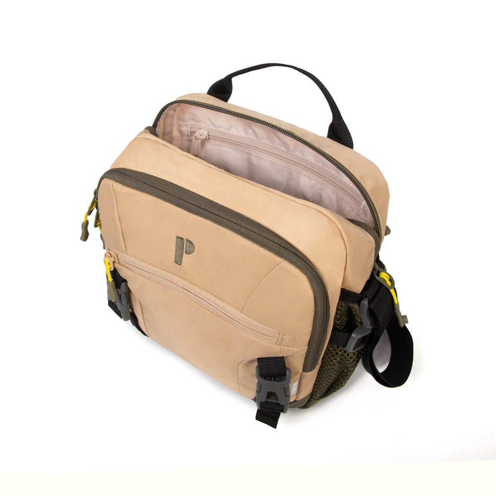 Bolso Tempus Beige/Verde