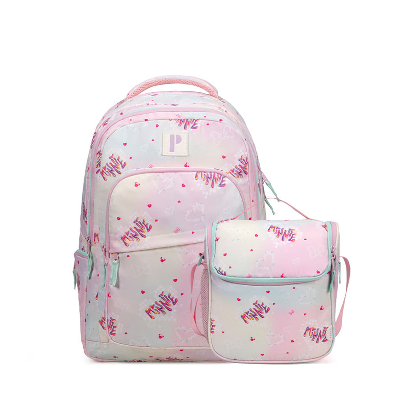 Mochila Yael Minnie Pixel + Lonchera Yael Minnie Pixel